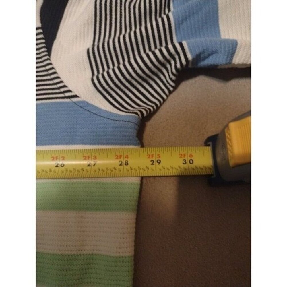 NWT New South Pole MultiColor Short Sleeve Polo Shirt 3XL Cotton Striped - Picture 10 of 11